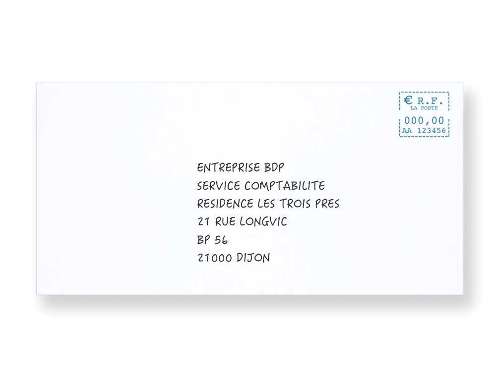 Enveloppes-Adresse-Professionnel Bien rédiger l'adresse destinataire d'un professionnel sur une enveloppe