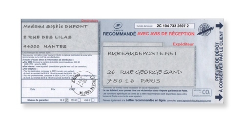 Bureaudeposte.net : preuve de dépôt