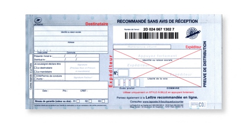 Preuve de distribution du Recommandé manuel sans accusé réception ou liasse guichet SGR1 sur Bureaudeposte.net