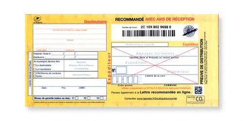 Preuve de distribution du Recommandé manuel ou liasse guichet SGR2 sur Bureaudeposte.net