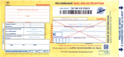 Recommandé manuel avec AR homologué 1A