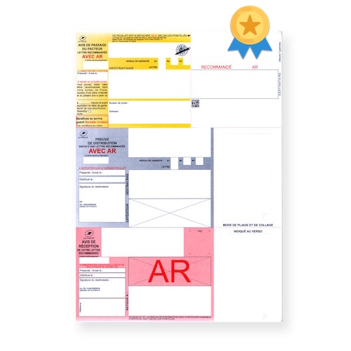 Recommande-A4-avec-AR-sans-CAB label Recommandé A4 sans code-barres label
