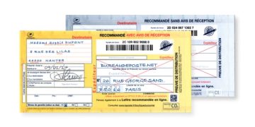 Preuves de distribution des recommandés manuels avec accusé-réception et sans accusé-réception