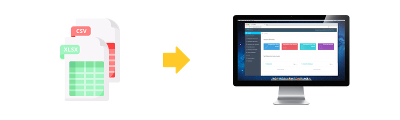 Import de fichiers xlsx ou csv dans easyReco, logiciel pour service courrier