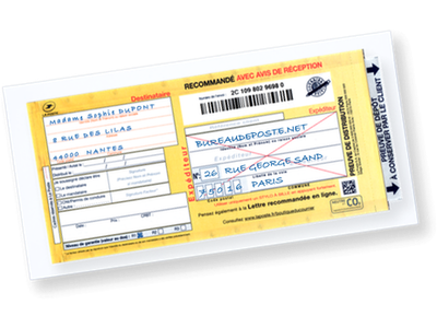 Bureaudeposte.net : exemple de lettre recommandée