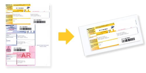 Coller un recommandé A4 sur l'enveloppe