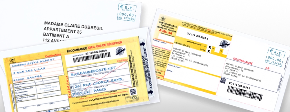 Comment coller un recommandé postal sur une enveloppe ?