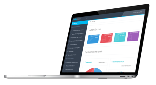 Interface easyReco, logiciel de traçabilité de courrier et colis conçu par Uxen
