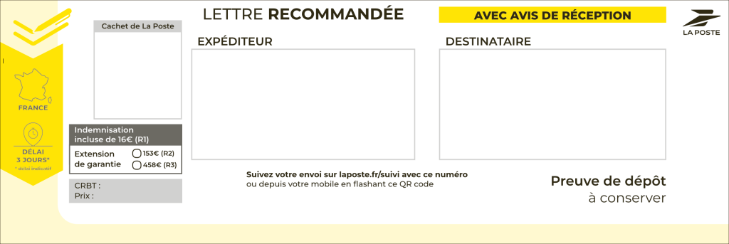 Preuve de dépôt LRSD avec AR