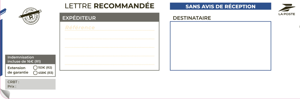 Étiquette recommandé LRSD sans AR