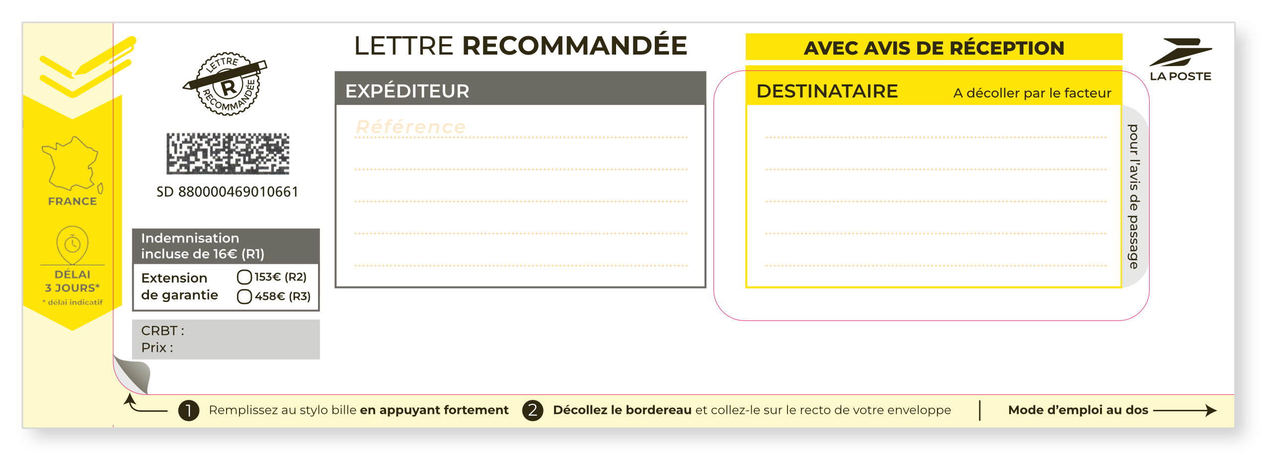 LRSD-Nouvelle-Liasse-Recommandee-avec-AR-Bureaudeposte-RC Liasse recommandée LRSD vierge avec avis de réception (recadrée) – Bureaudeposte.net