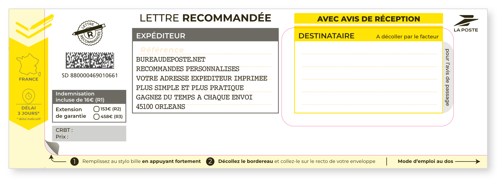 Recommandé manuel LRSD personnalisé sur Bureaudeposte.net