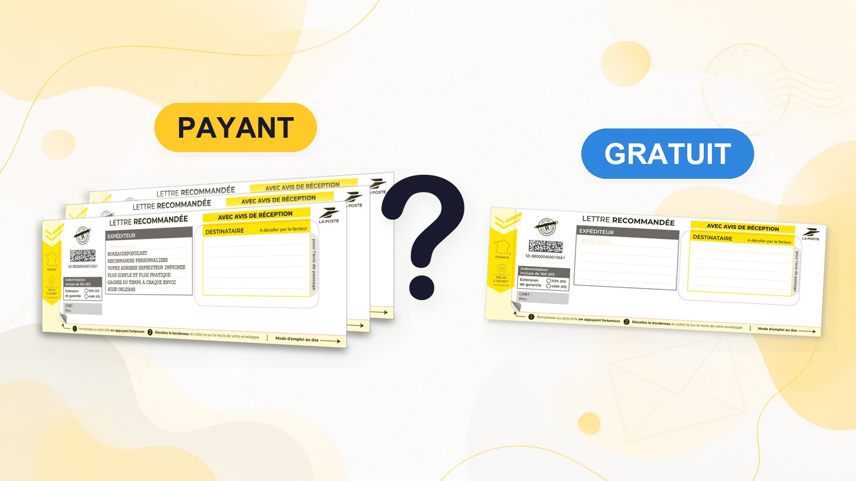 Recommandés manuels LRSD : payants pour les professionnels, gratuits à l'unité au guichet – Bureaudeposte.net